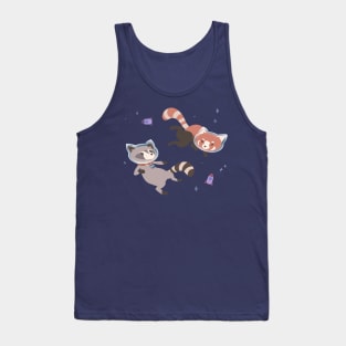 Trash Panda and Red Panda Astronauts Tank Top